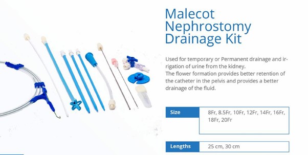 Malecot Nephrostomy Kit
