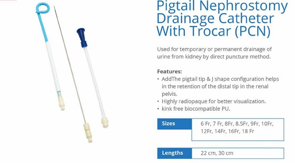 Pigtail Nephrostomy with Trocar