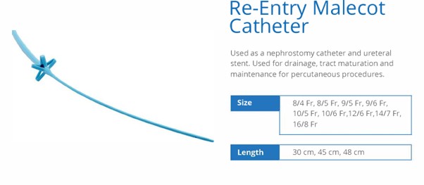 Re-Entry Malecot Catheter