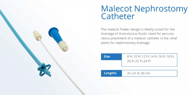 Malecot Nephrostomy Catheter