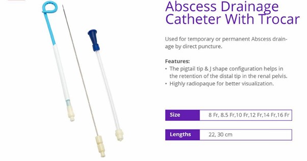 Abscess Drainage Catheter with Trocar