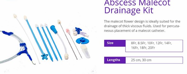 Abscess Drainage Malecot Catheter Kit