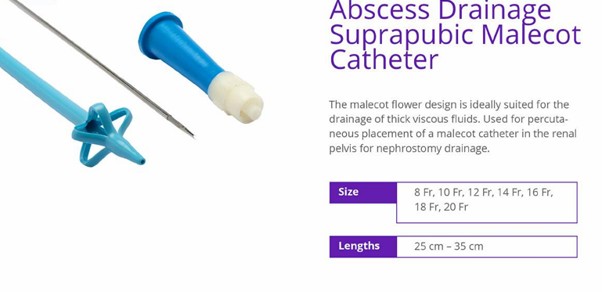 Abscess Drainage Suprapubic Malecot Catheter