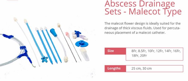Abscess Drainage Sets (Malecot)